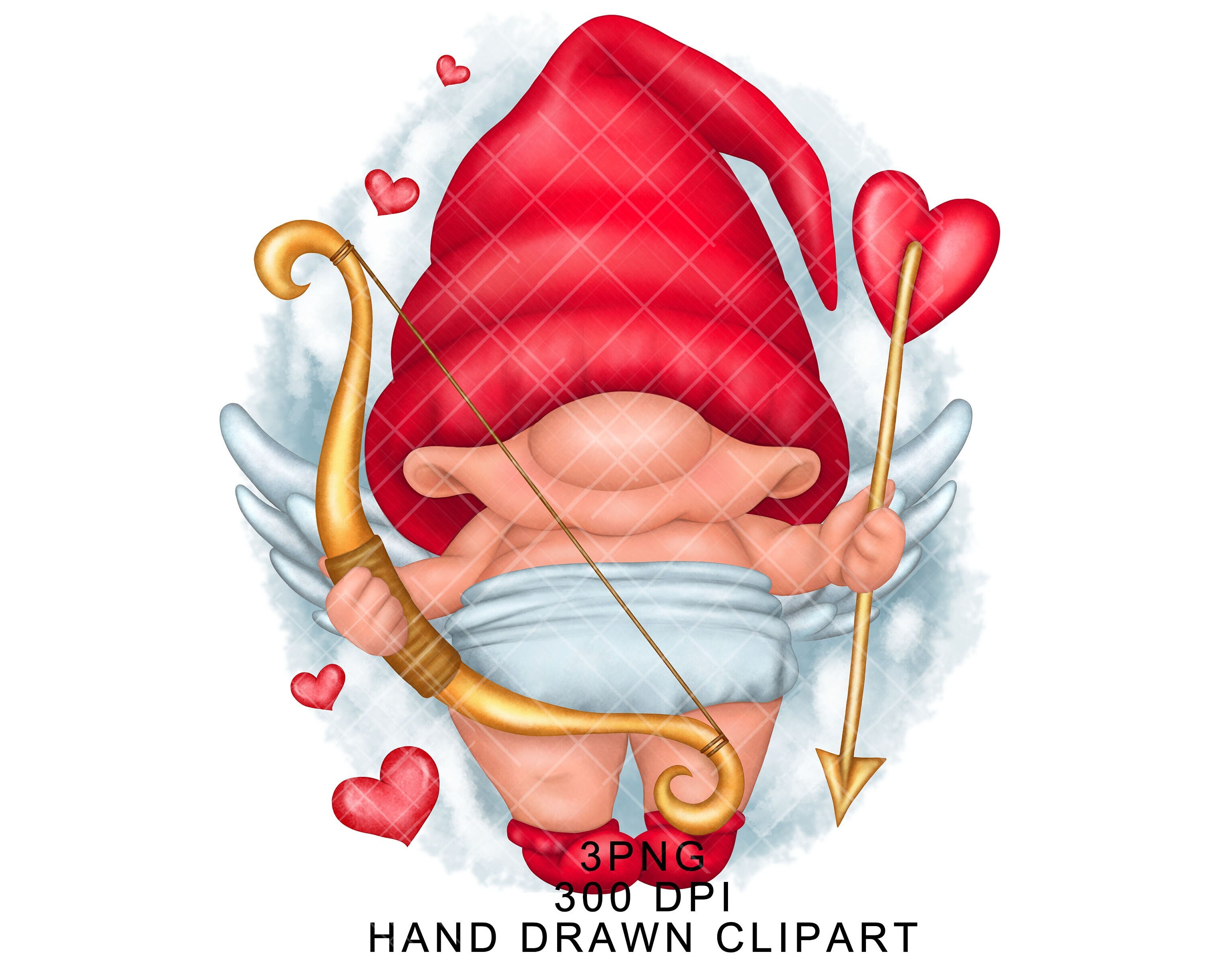 Cupid Gnome PNG Clipart Valentine Gonk Love Cute Baby Angel Valentines ...