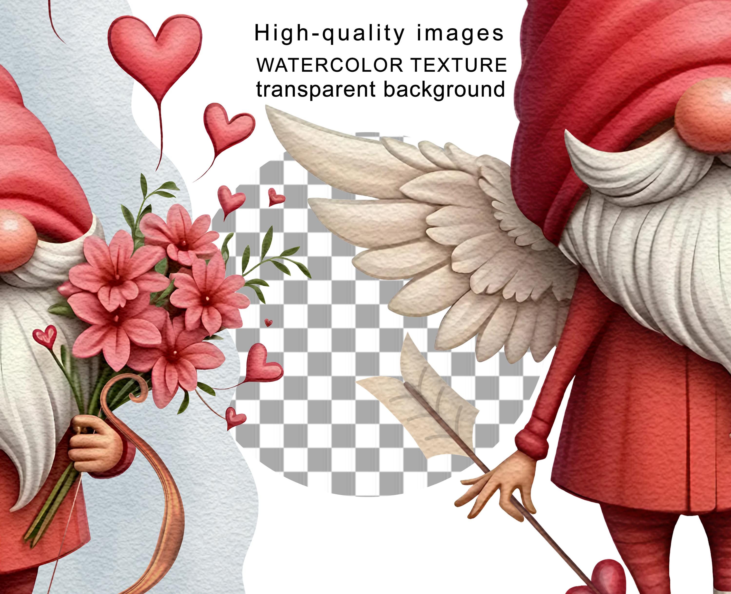 Angel Cupid Valentine Gnome PNG Clipart Romantic Cute Gonk Love ...