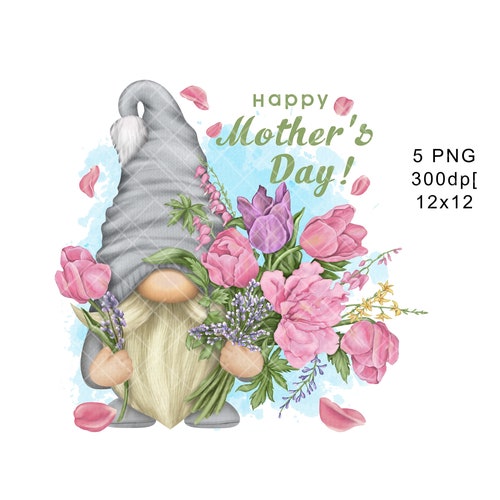 Gnome PNG Clipart Sunflower Cute Gonk Ukraine Mothers Day - Etsy