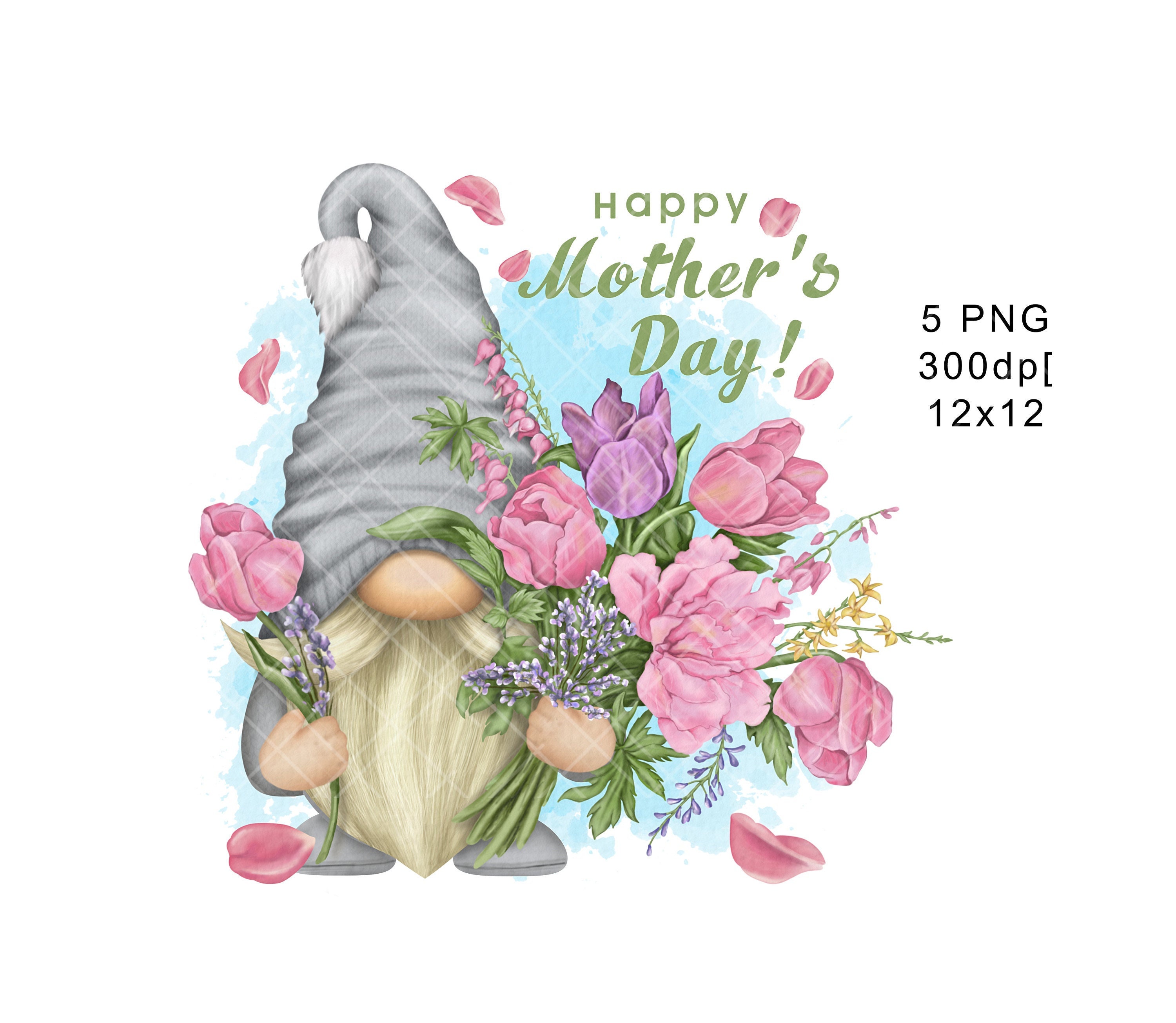 Gnome PNG Clipart Cute Gonk Hello Spring Happy Mothers Day Birthday ...