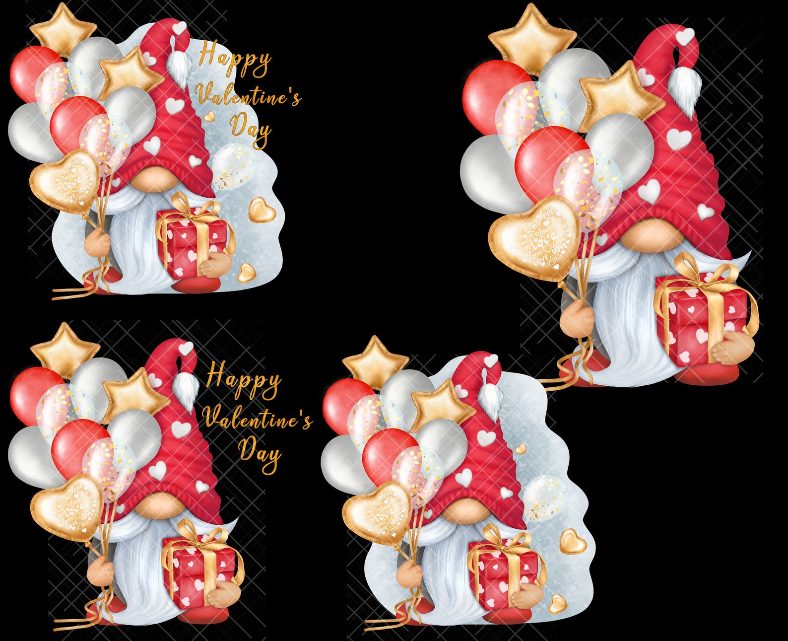 Valentines Day Gnome PNG Gonk Clipart Love Cute Hand Drawn Graphics ...