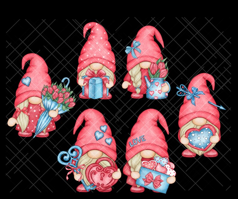 Valentines Gonk Valentine Gnome PNG Romantic Clipart Love Cute - Etsy