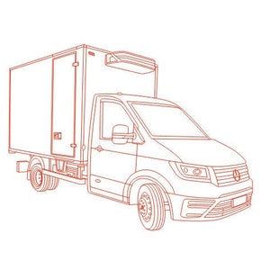 Camión frigorífico, ilustración de dibujo lineal vectorial, archivos vectoriales AI, CDR, DXF, eps, pdf para grabado láser, camión frigorífico digital,