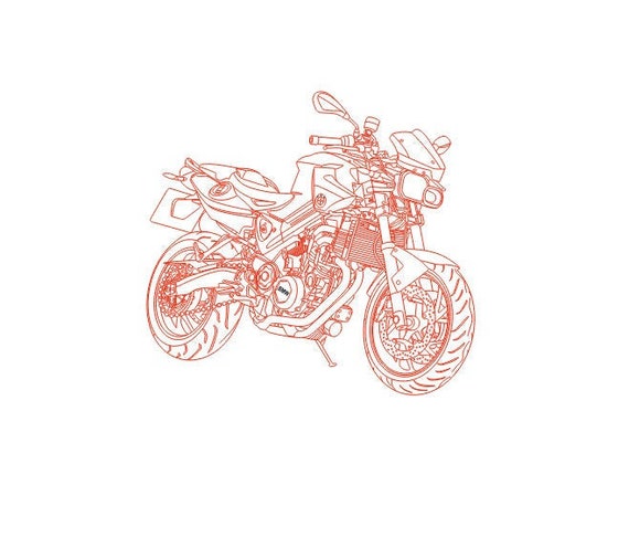 Motorrad Vektor, Vektorlinie Zeichnung Illustration, AI, Cdr, Dxf, eps, pdf  Vektor Dateien, Motorrad Digital, Off-Road Motorrad, Dirt Bike - .de