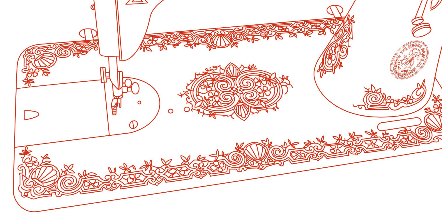 Sewing Machine Vector Line Art | Embroidery Design (digital Download ...
