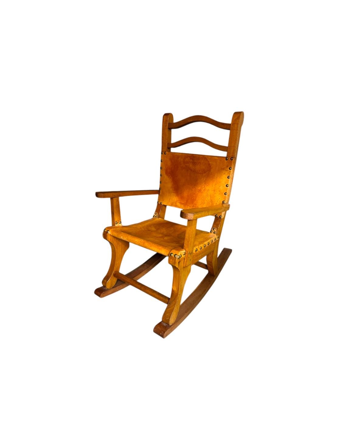 Vintage rocking chair leather seat - Etsy 日本