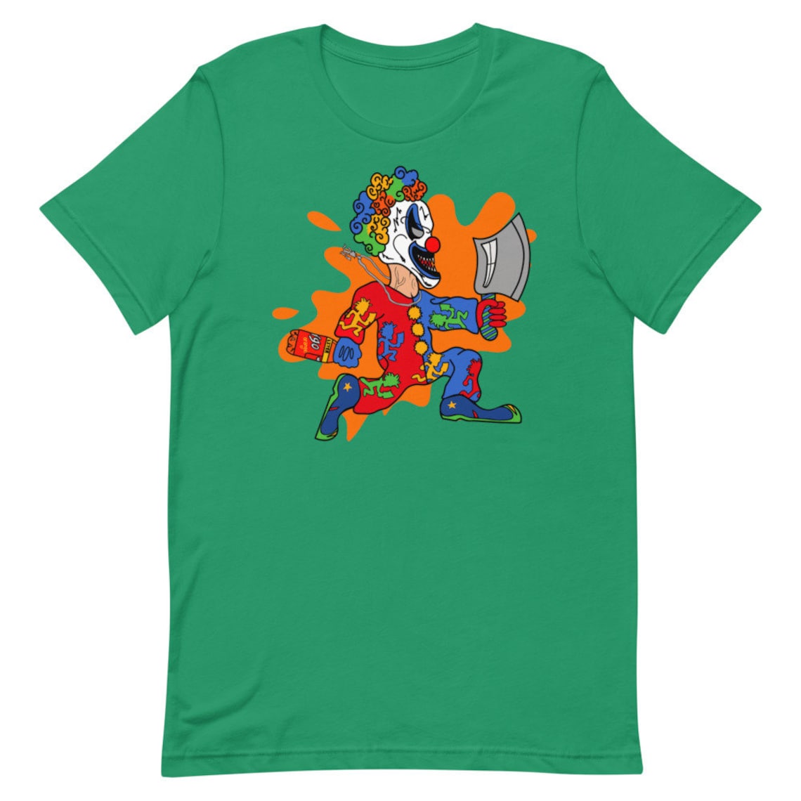 Orange Fuego Clown Short-sleeve Unisex T-shirt | Etsy
