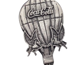 Pin vintage de Coca-Cola de peltre con la Gran Carrera de Globos del Festival del Derby de Kentucky en estuche