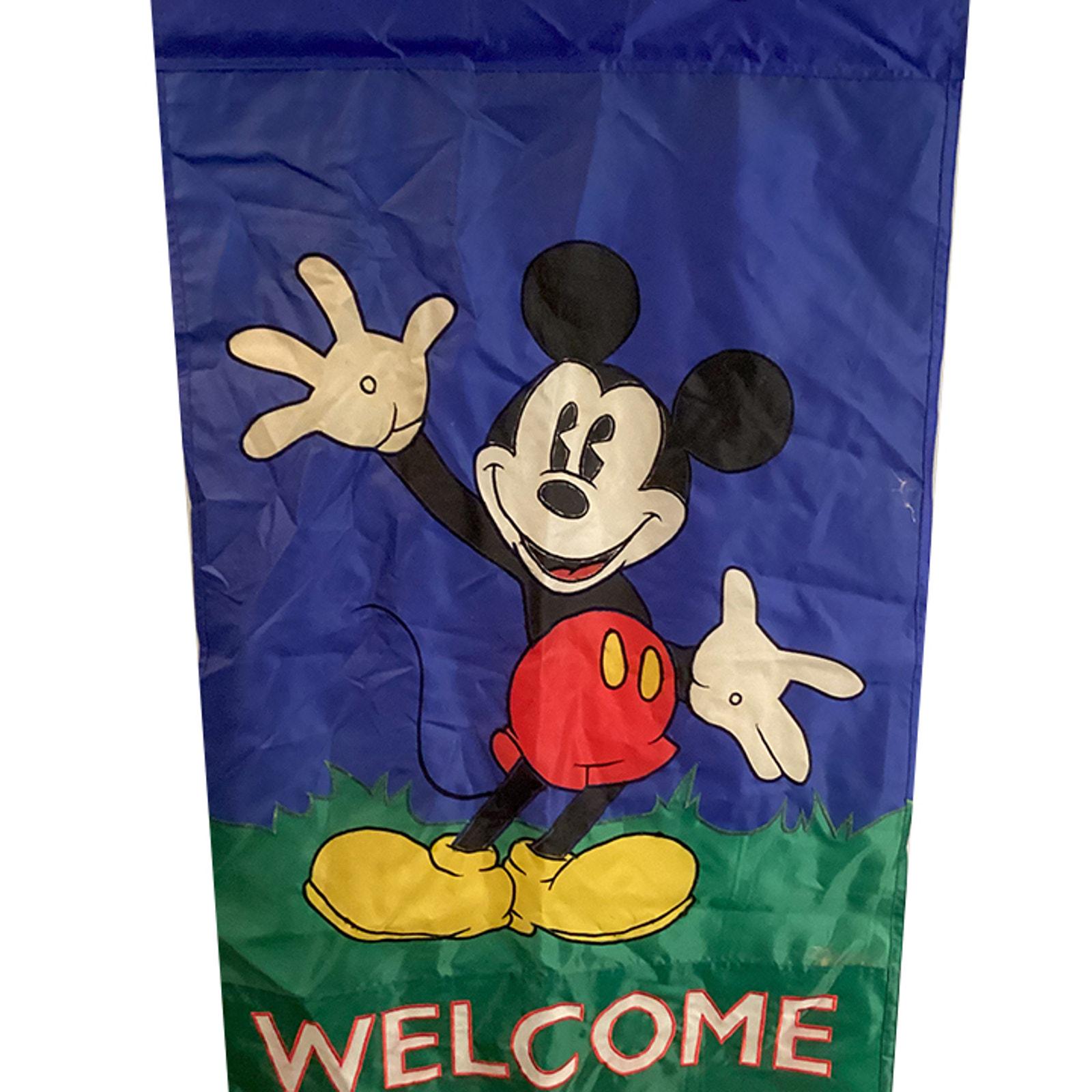Large 28 X 44 WELCOME MICKEY MOUSE Colorful Decorative Outdoor Garden ...