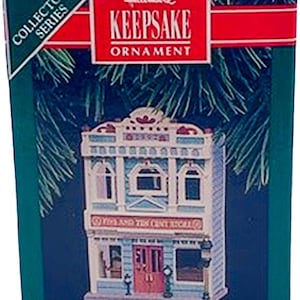 Adorno nostálgico de casas y tiendas de la tienda Hallmark Keepsake de cinco y diez centavos de 1992