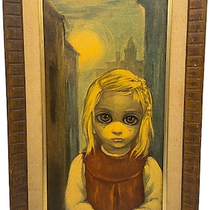 〔超希少〕マーガレット・キーン（ウォルター・キーン） Walter Margaret Keane Lithograph Print Vintage Mod Retro Big