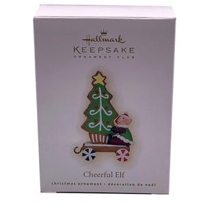 Hallmark Andenken 2009 CHEERFUL ELF Sammler Ornament in Box