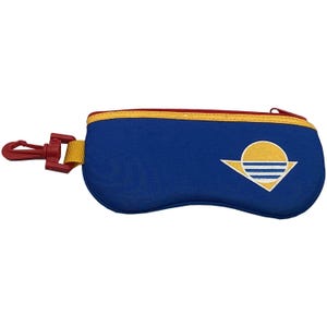 Estuche con cremallera Avon Clip n' Carry vintage de los años 80 para gafas de sol, tarjetas, llaves, dinero en efectivo