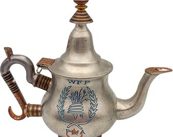 Vintage Handcrafted Tuareg Teapot of Morocco Mauritania for World Food Programme