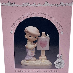 ENESCO Precious Moments 1987 Loving You Dear Valentine Figurine in Box Mint