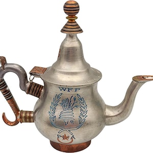 Vintage Handcrafted Tuareg Teapot of Morocco Mauritania for World Food Programme