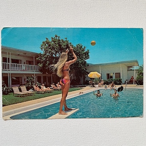 Carte postale couleur vintage de Malibu Resort Motel Redington Beach/St. Pete Florida