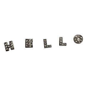 Lot 100+ Floating Locket Jewelry Charms Gold Silver Alphabet Initials Letters