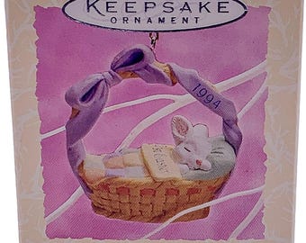 Adorno de Pascua Hallmark Keepsake de 1994, PRIMERA PASCUA DEL BEBÉ, fechado en 1994, en caja