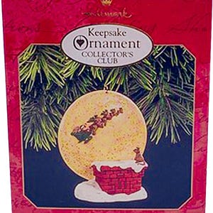 1997 Hallmark Keepsake Happy Christmas to All Collector&#39;s Club Ornament in Box