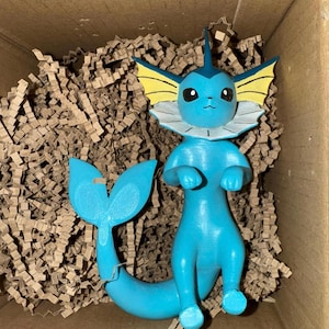 Blå kattmonitorfigur, speldekoration