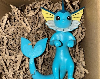Blue Cat Monitor Figure, Gamer Desk Decor