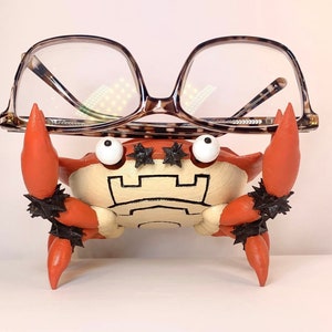 3D Gedruckt Pincher Krabbe Figur Geschenk für Ihn Schreibtisch Buddy Abbildung Brillenhalter Geeky Geschenk Gamer Geschenk Crabby Halter