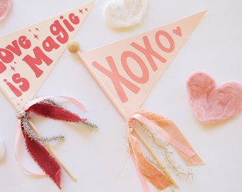 Digital Download Valentine Pennant Flags