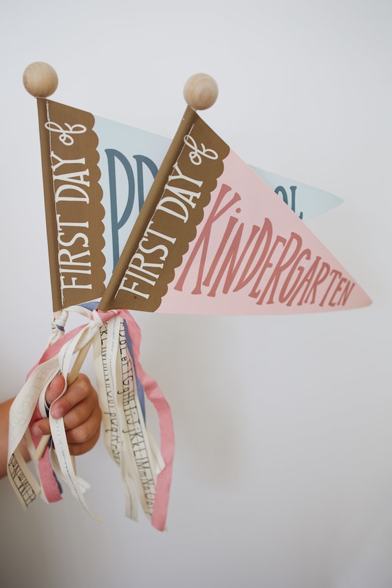 First Day of School Pennant Flag | Last Day of School Pennant Flag Kit