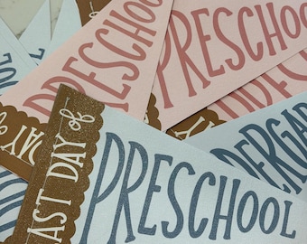 Returning Customers: First Day of School Pennant Flag | Last Day of School Pennant Flag FLAGS ONLY