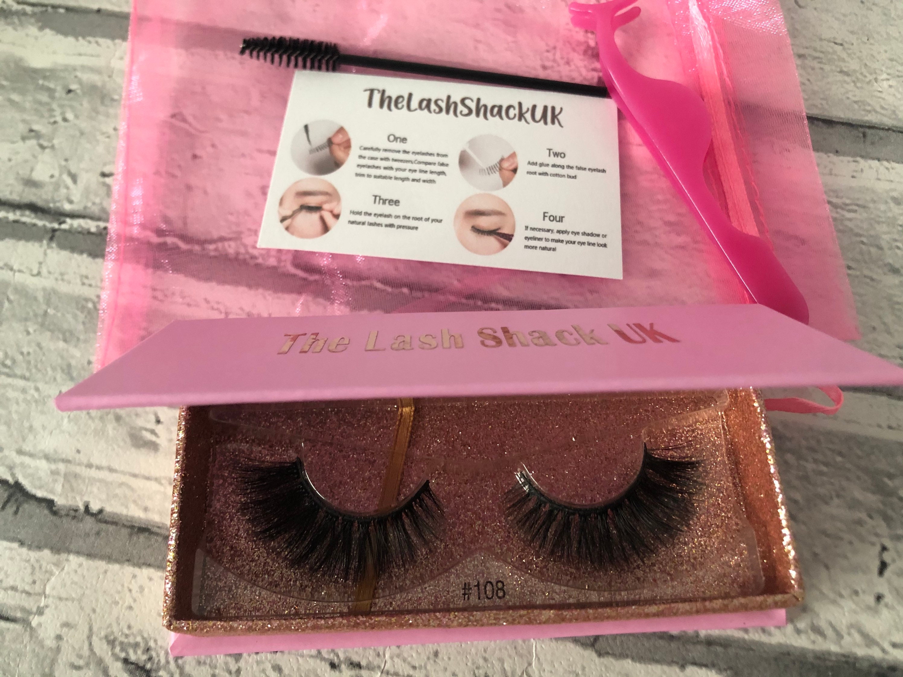Luxury False Mink Strip Eye Lashes 3D Natural Glamorous Gift ...