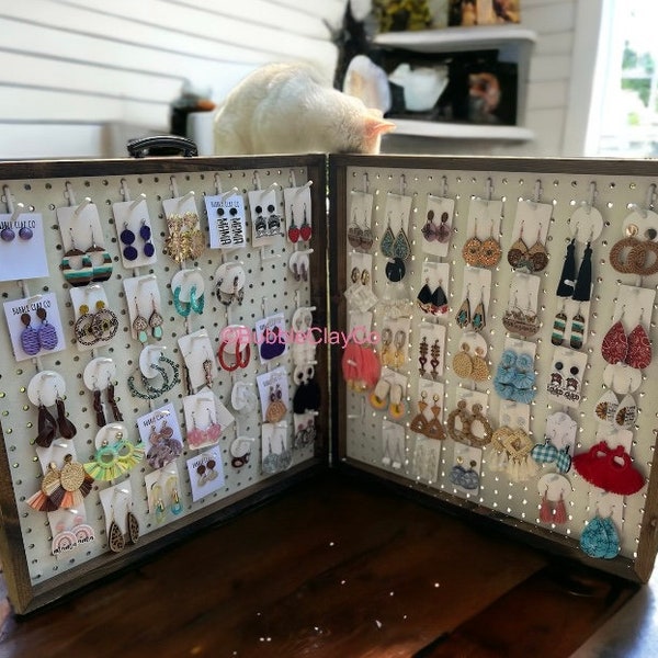 Folding craft fair display/portable craft fair display/earring display case/keychain display case/ornament display case/jewelry display