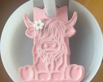 Cow tumbler topper/ tumbler topper /20 oz tumbler topper/30 oz tumbler topper / tumbler accessories/tumbler topper