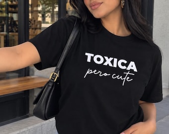 Toxica Pero Süß, Lateinisches T-Shirt, Lateinisches Grafik-T-Shirt, Lateinisches Unternehmen, Lateinisches Geschenk