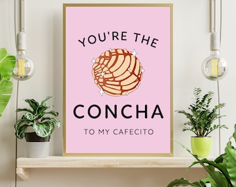 Art latino, illustration Latinx, art en espagnol, impression d'illustration, art mural, impression d'art, décoration d'intérieur, art mural concha, cadeau Latina