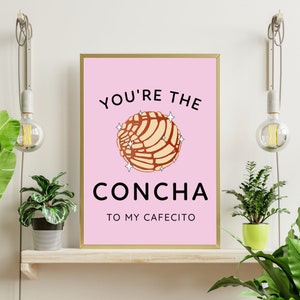 Latina Art, Latinx Illustration Art, Art In Spanish, Illustration Print, Wall Art, Art Print, Home Decor, Concha Wall Art, Latina Gift
