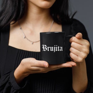 Brujita Latina Mug, Trending, Día De Las Brujas, Spooky Season, Halloween Mug, Cafecito, Latina Owned, Latina Gift