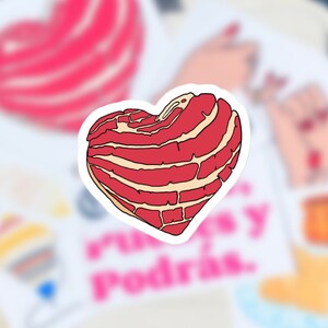 Concha Heart STICKER, Latina Sticker, Latinx Sticker, Vinyl Sticker für Wasserflaschen, Laptops & Planer, Latina AF, Latina Geschenk