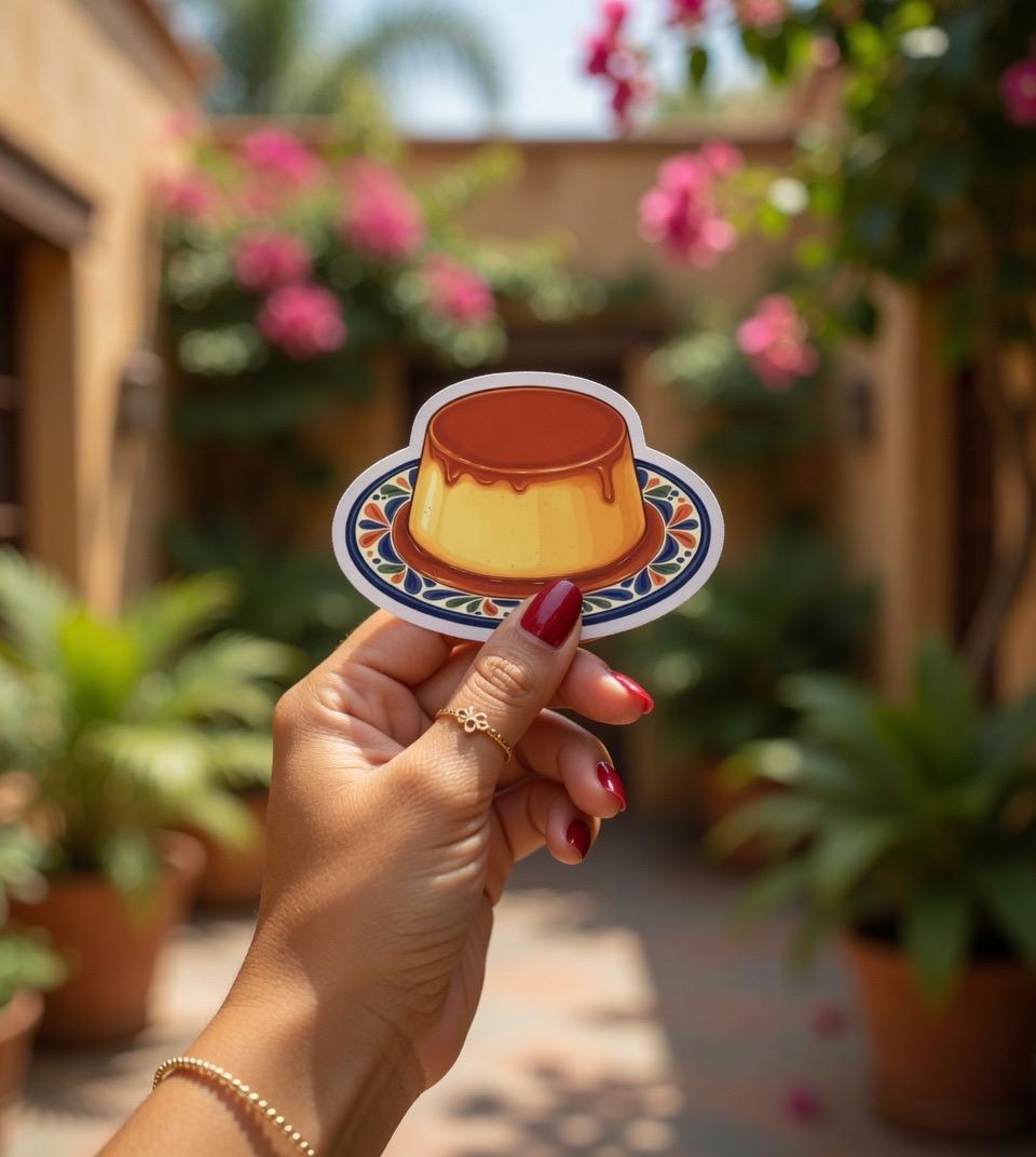 Flan Sticker, Latina Sticker, Mexican Sticker, Latina Owned Business ...
