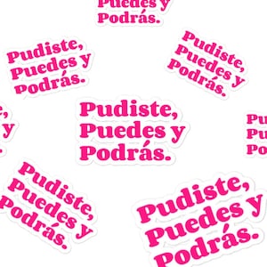 Pudiste, Puedes y Podrás STICKER, Latina Sticker, Latinx Sticker, Vinyl Sticker für Wasserflaschen, Laptops & Planer, Latina Geschenk
