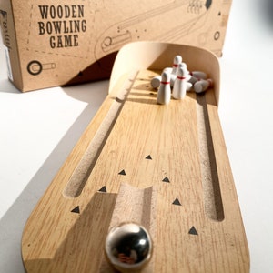 Wooden Bowling Game Wooden Board Games Bowling Toy Gift Party Games Family Game Bowling Pin Safe Toy Gift Bowling For Kids image 4