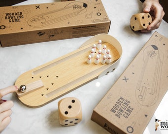 Wooden Bowling Game | Wooden Board Games | Bowling Toy Gift | Party Games | Family Game | Bowling Pin | Safe Toy Gift |Bowling For Kids