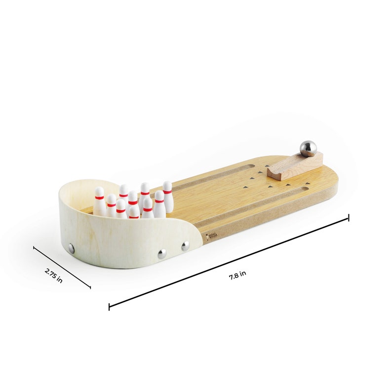 Holz Bowling Spiel Holzbrettspiele Bowling Spielzeug Geschenk Gesellschaftsspiele Familienspiel Bowling Pin Sicheres Spielzeug Geschenk Bowling für Kinder Bild 8