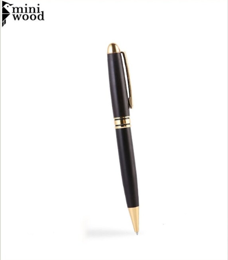 Stylo en bois Stylo à bille en bois Stylo gravé personnalisé Cadeau minimaliste Cadeaux pour lui Cadeau personnalisé Rotating Pen