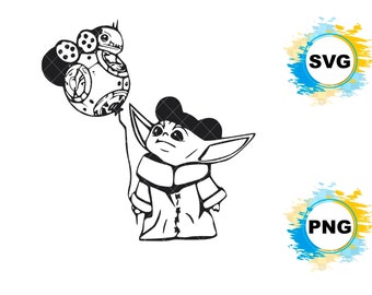 Free Free 75 Svg Baby Yoda Holding Mickey Balloon SVG PNG EPS DXF File