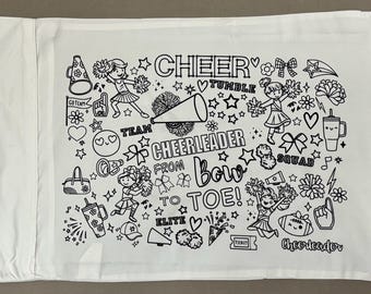 Color Your Own Pillowcase: Cheerleader Party Activity