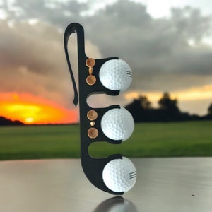 Caddie pour balles de golf ; Clip pour sac de balles de golf ; Cadeau de fête des pères pour les golfeurs ; Accessoire de golf