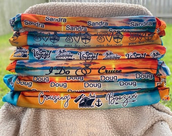 Personalized Cruise Chair Band: Adjustable Towel Holder, Beach Vacation Essential