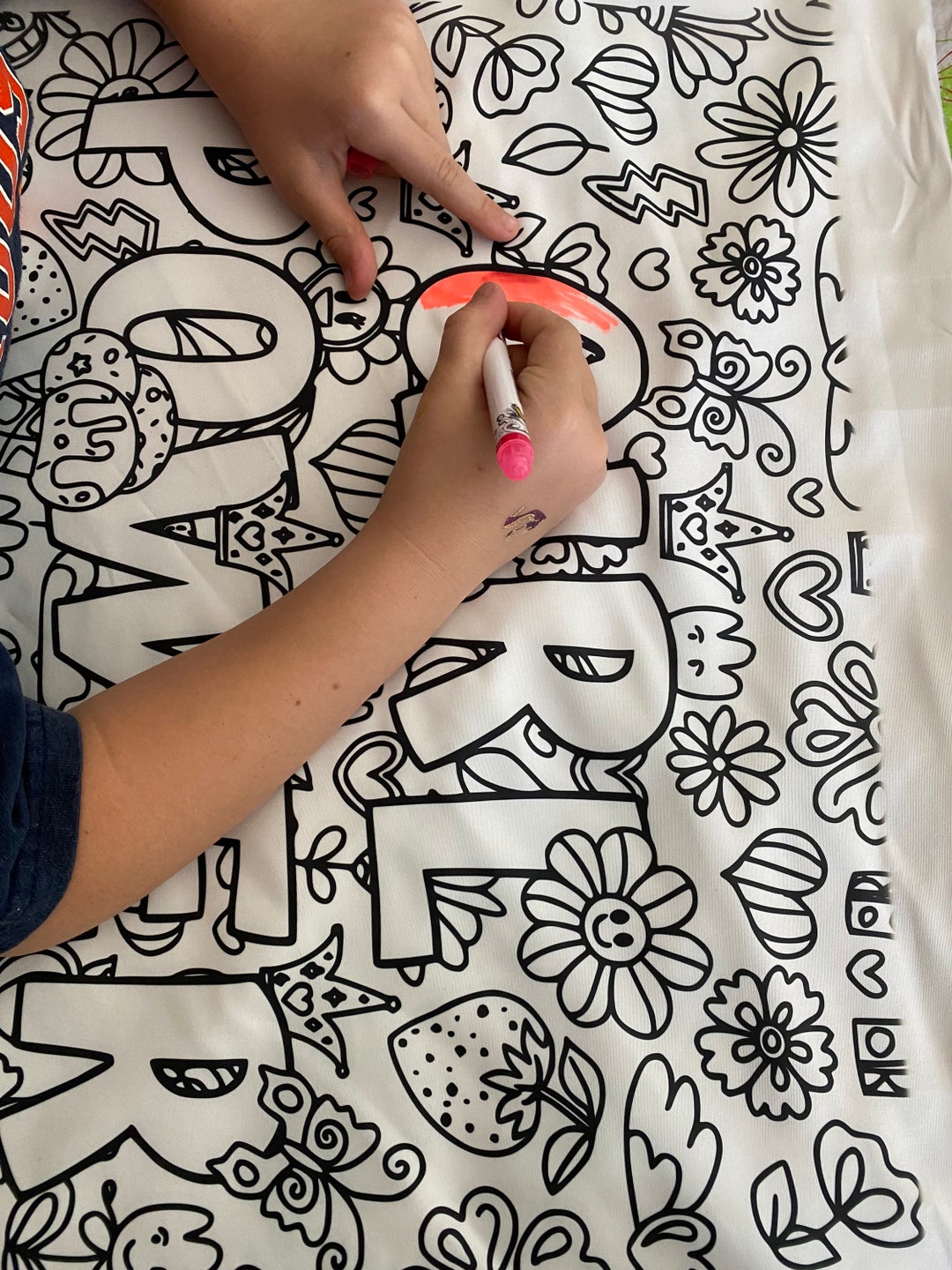 Pillow Case Coloring Activity Color Your Own Pillowcase Etsy