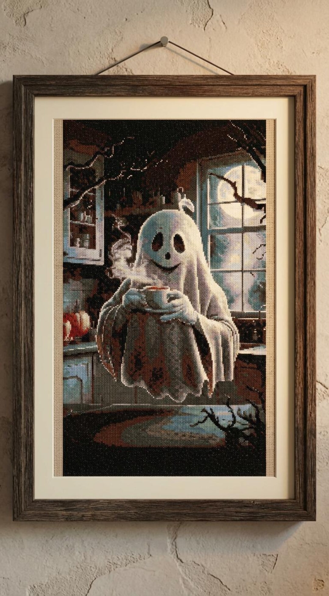 Ghost With Coffee Cross Stitch Pattern (PDF Instant Download) - Etsy